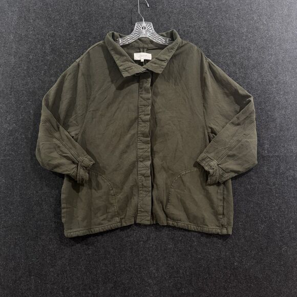 THE GREAT. Olive Utility Jacket Fits LARGE - Picture 1 of 9